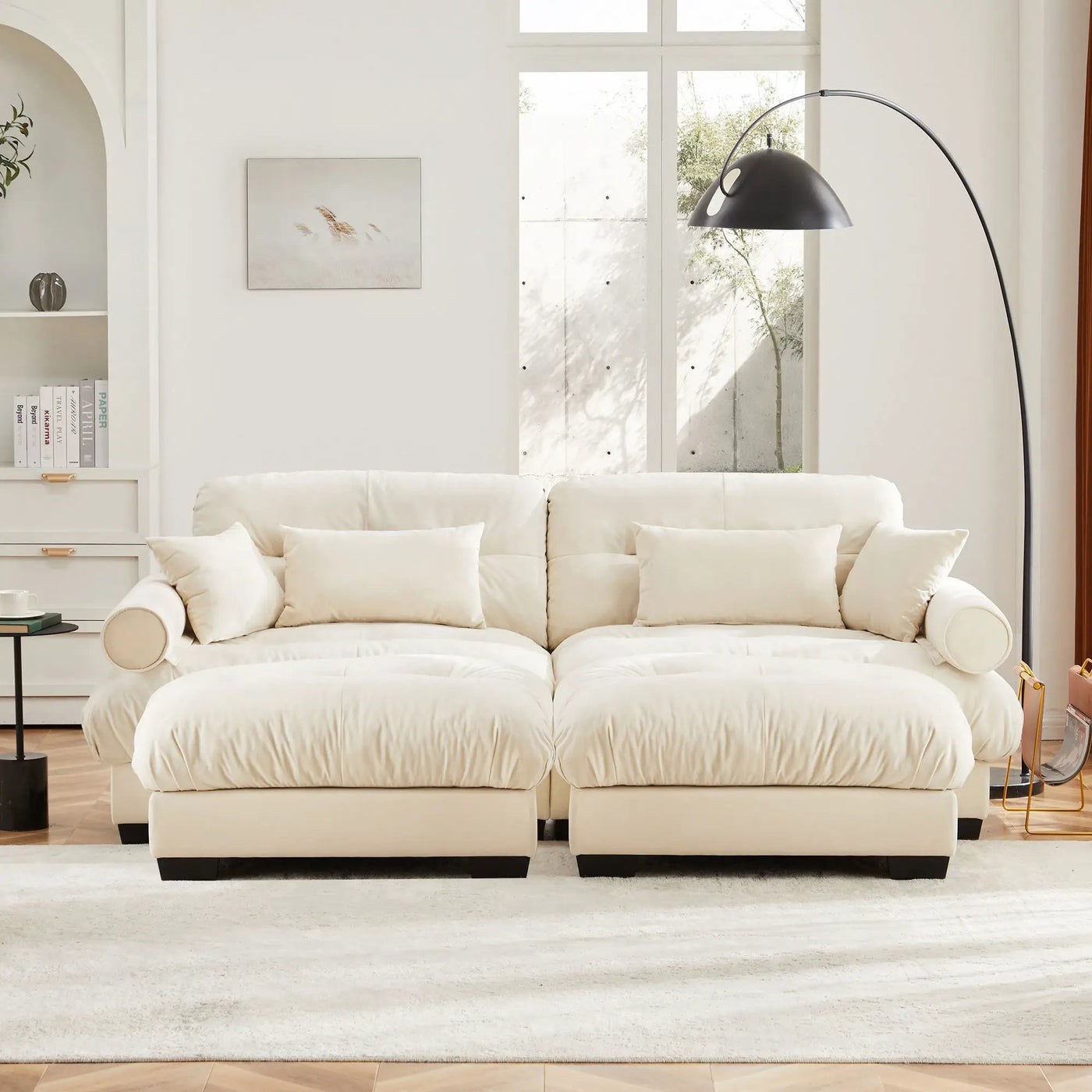 Super Comfort Oversized Modular Sectional Sofa With Movable Ottoman by Unique Piece Furniture