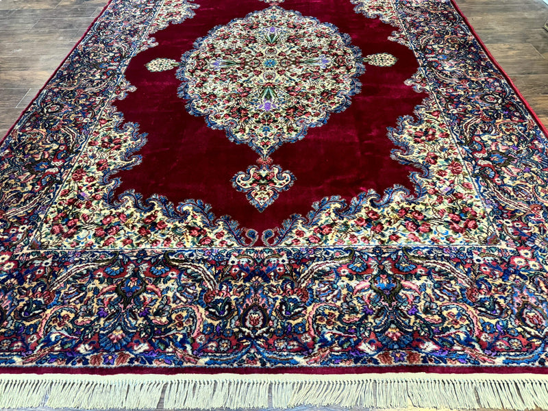 Karastan Rug 8.8 x 12 - Red Floral Kirman - Wool Pile Carpet by Jewel Rugs
