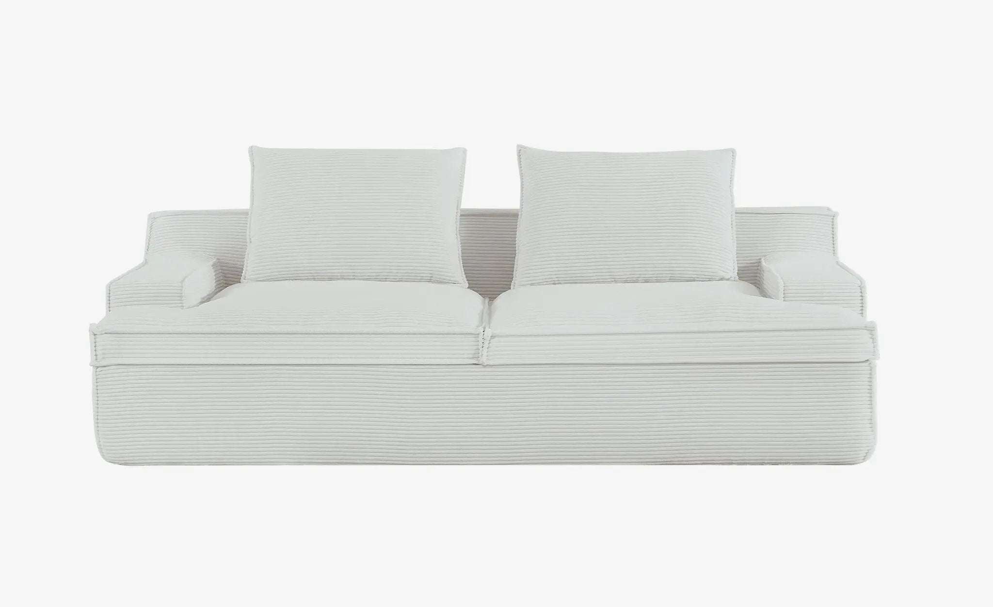 Nimbus - Oversized Full Foam 4 Seater Couch For Living Room Upholstered In Soft, Wide Armrests by HouseOfZazla