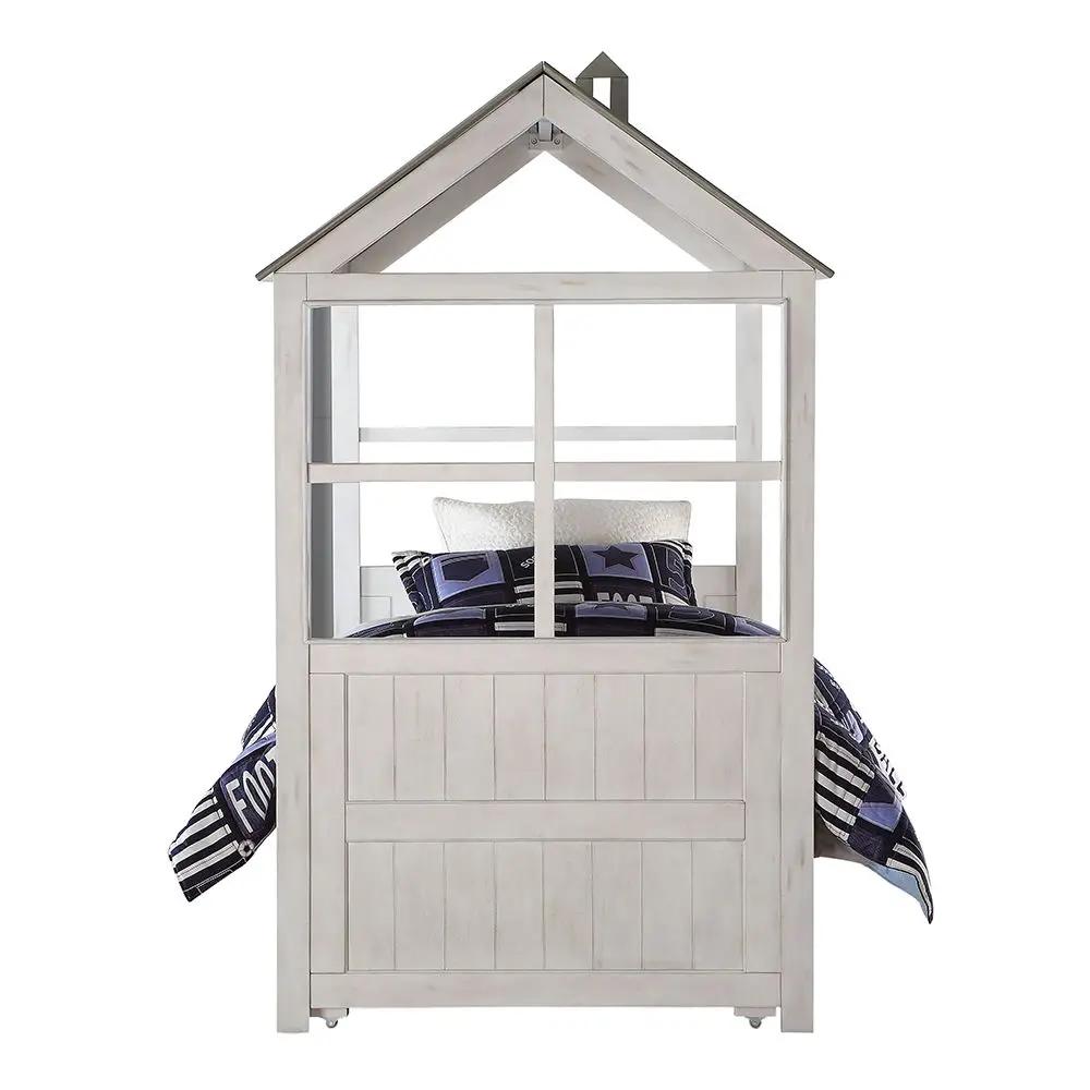 Tree House II - Twin Bed - Weathered White & Washed Gray by Unique Piece Furniture
