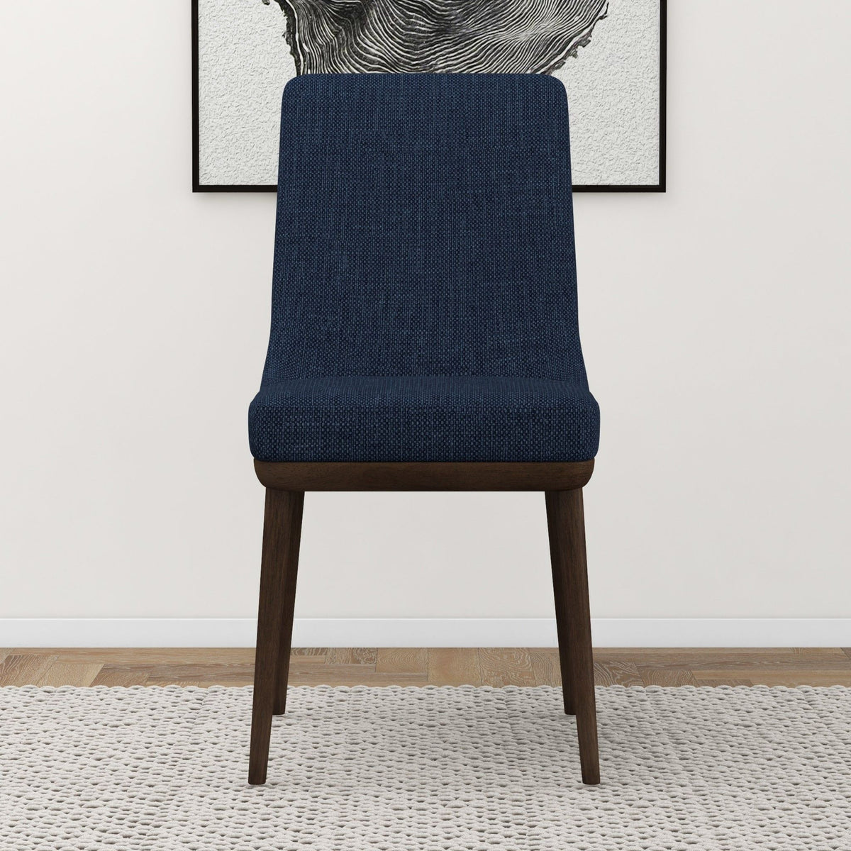 Mid-Century Modern Dining Chair Set of 2 with Solid Wood Frame - Multiple Colors, photo 7 of 40