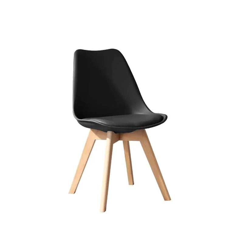 Padded Seat Cushions Home Kitchen Side Chair (Set of 2) - Black by Unique Piece Furniture