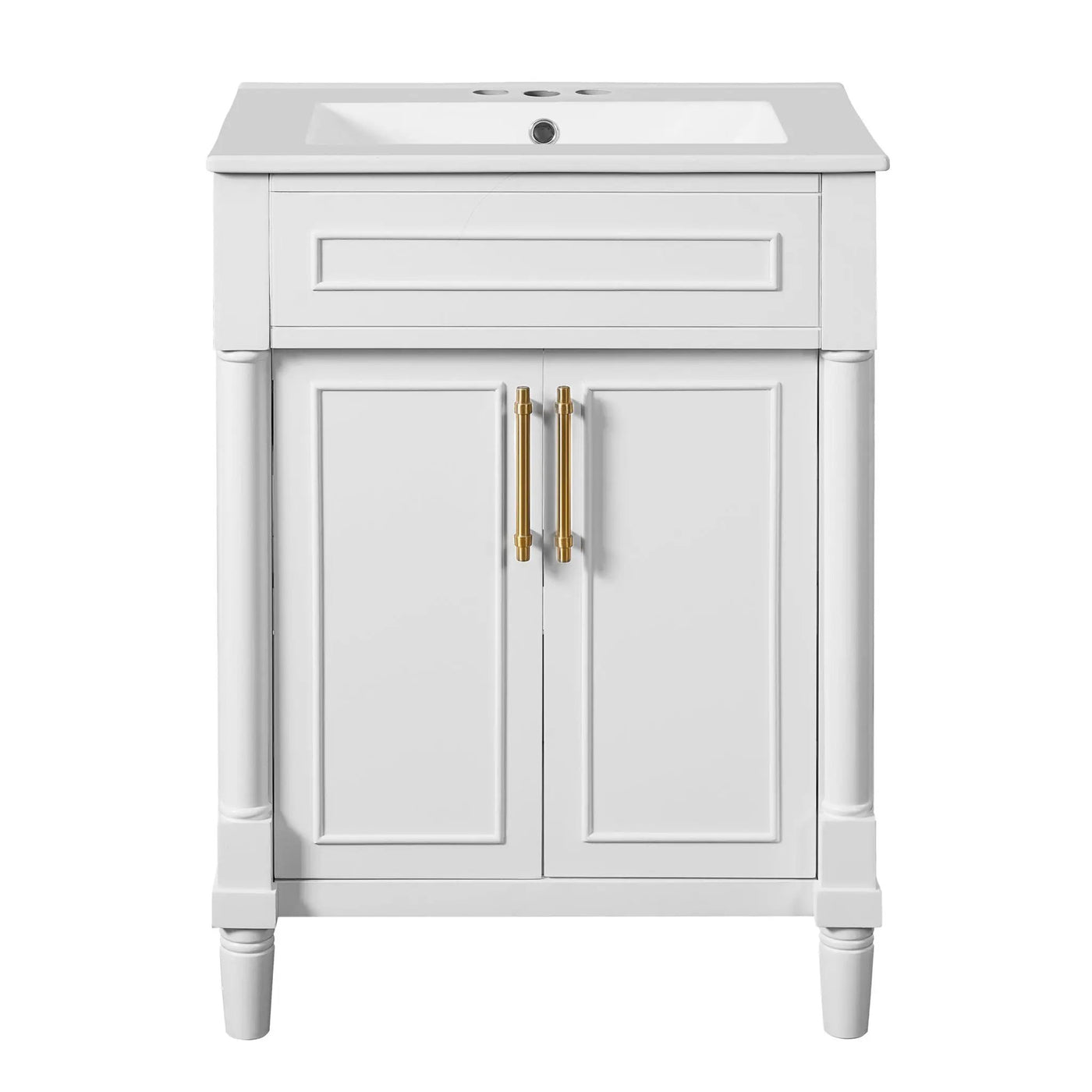 Bathroom Vanity With Integrated Sink and 2 Door Cabinet by HouseOfZazla