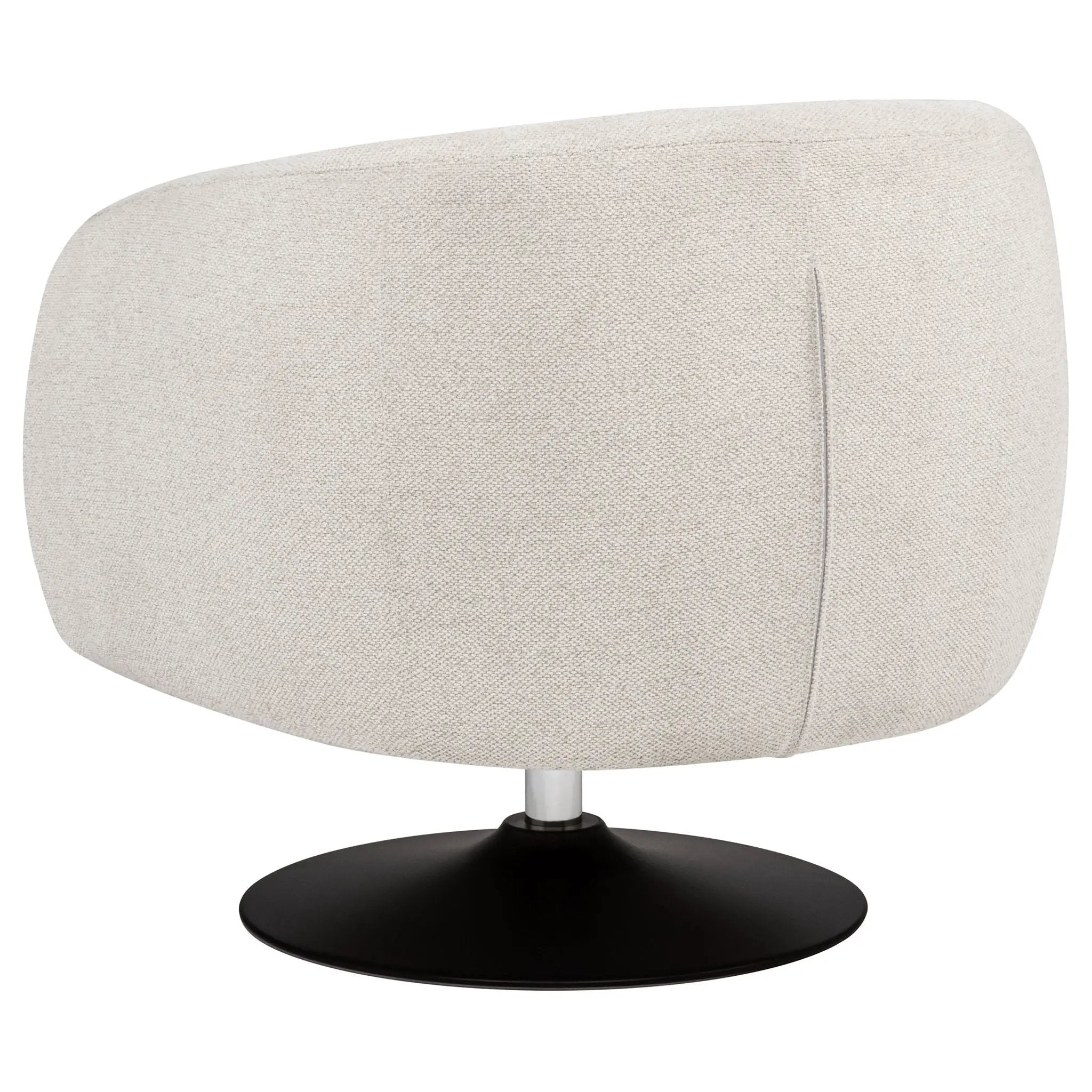 Dave Upholstered Barrel Back Swivel Club Chair Beige by Unique Piece Furniture