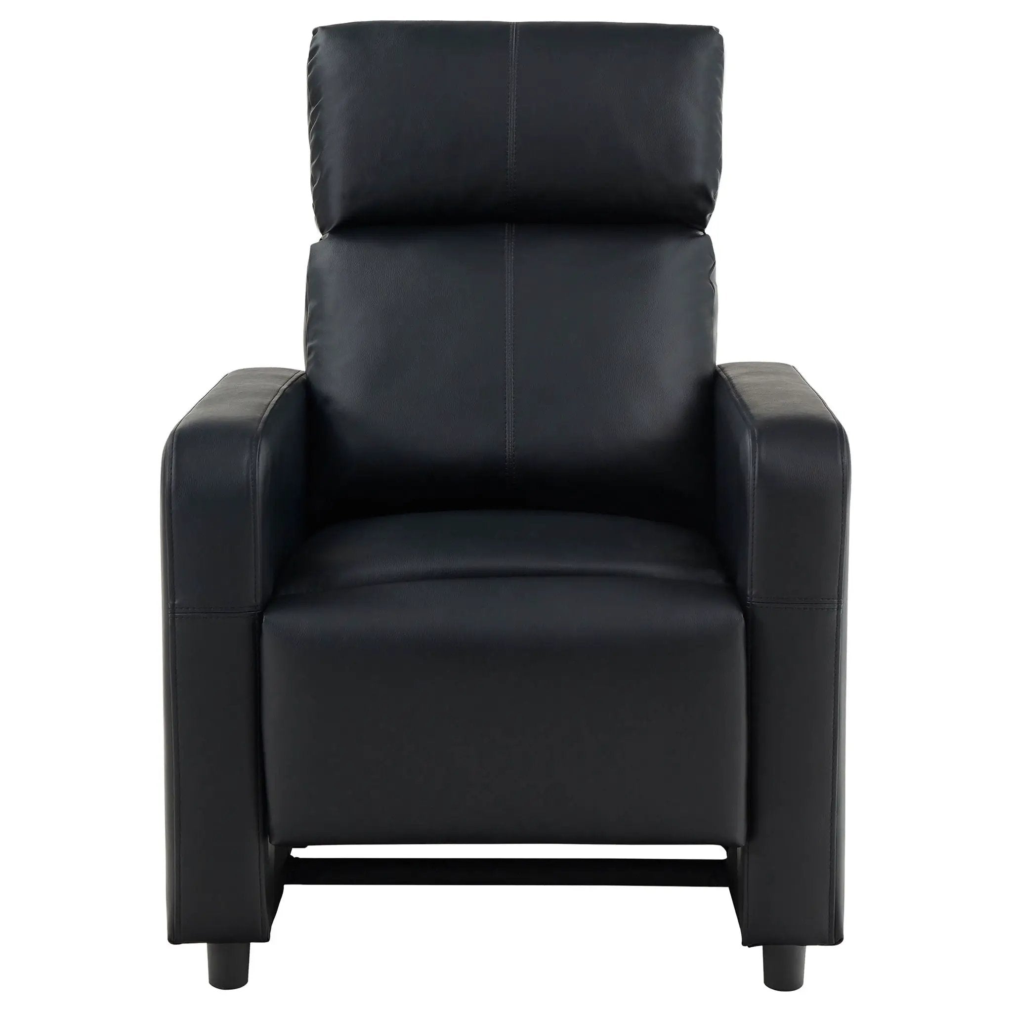 Toohey Upholstered Tufted Recliner Living Room Set Black by Unique Piece Furniture
