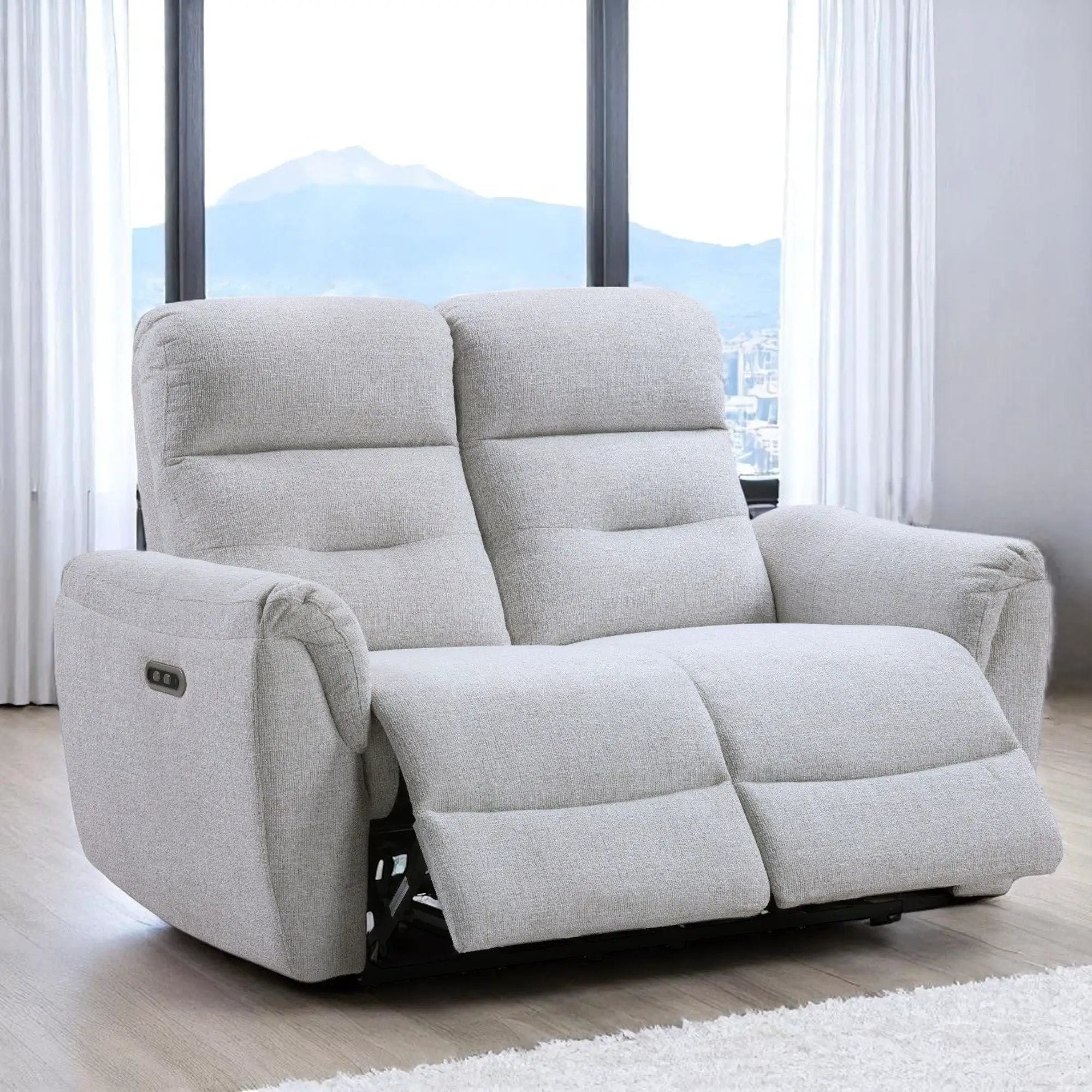 Eastre - Power Motion Loveseat With USB Port - Gray by HouseOfZazla