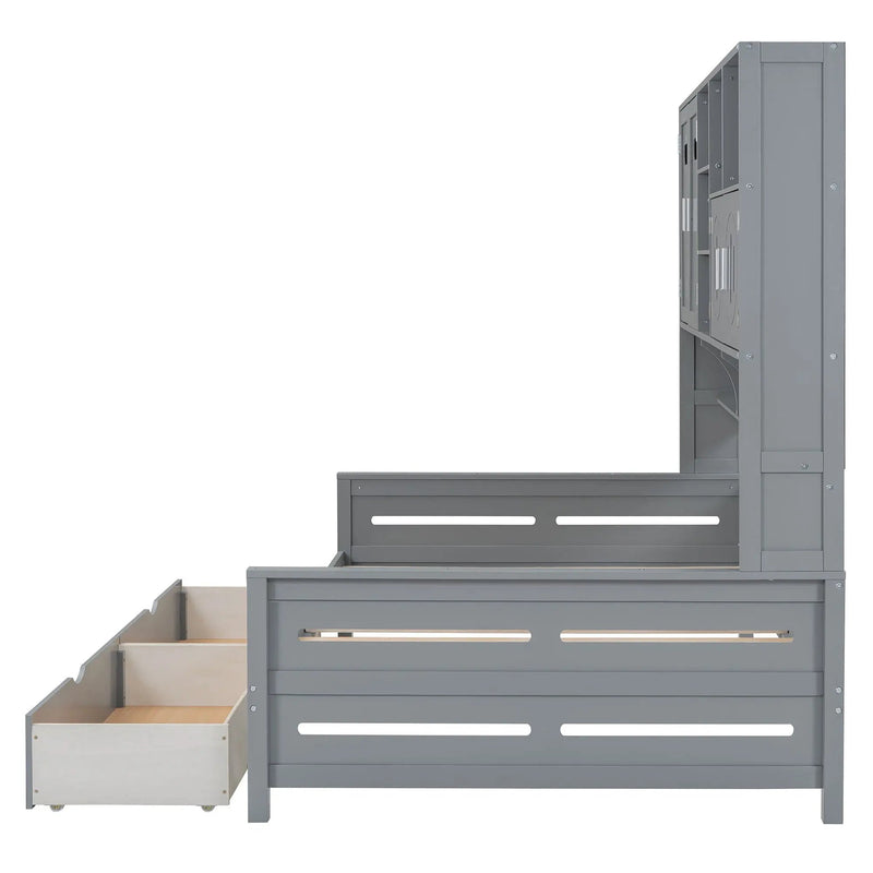 Daybed With All-In-One Cabinet And Shelf by HouseOfZazla