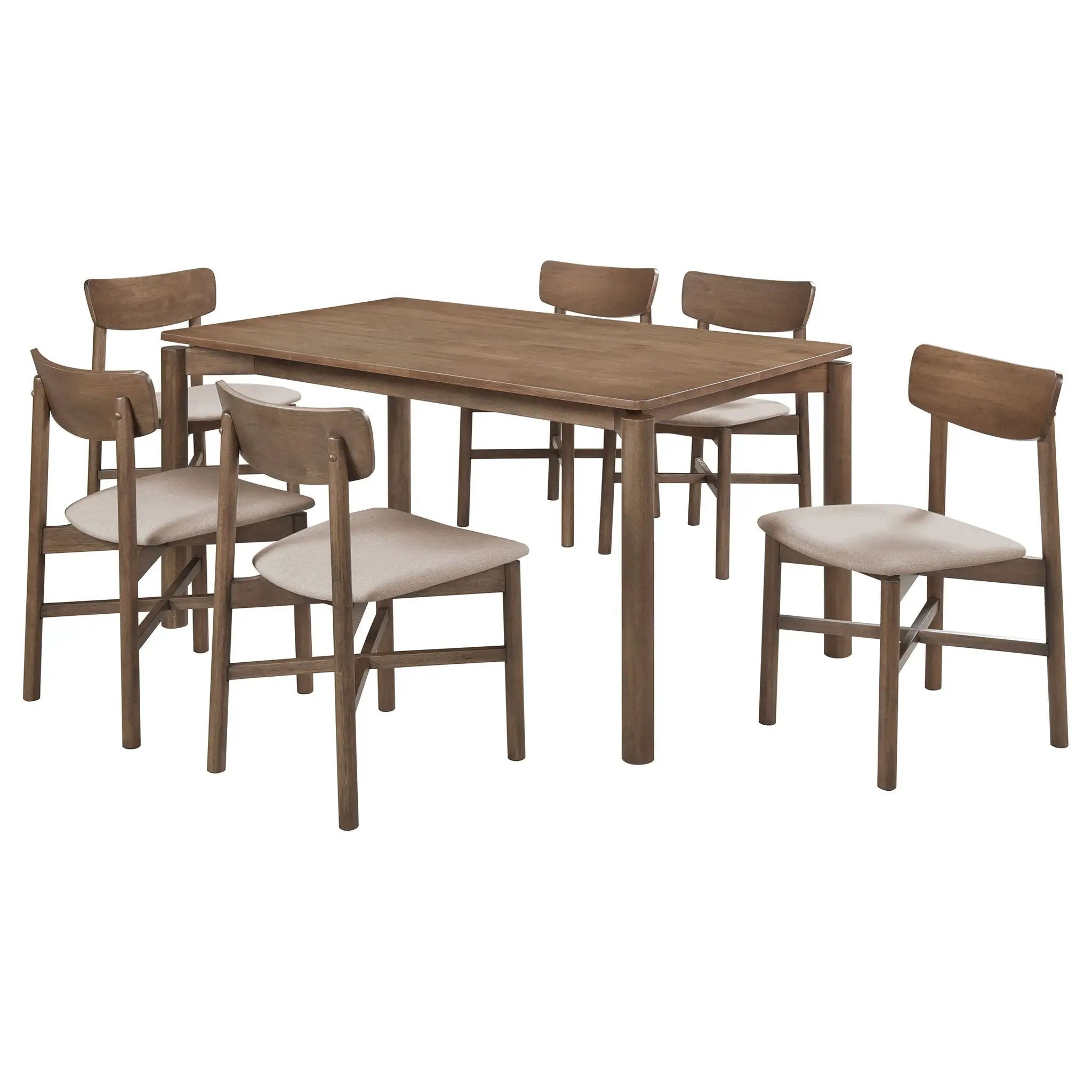 Parkridge 7-piece 59-inch Wood Dining Set Natural Walnut by Unique Piece Furniture
