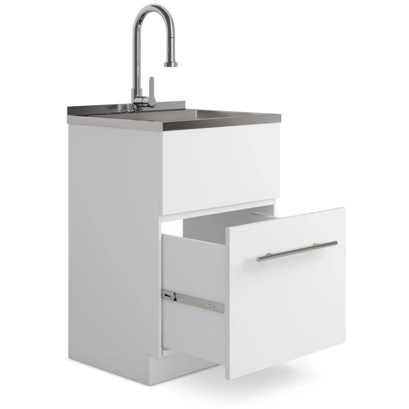 Metro - Laundry Cabinet & Faucet And Stainless Steel Sink by Unique Piece Furniture