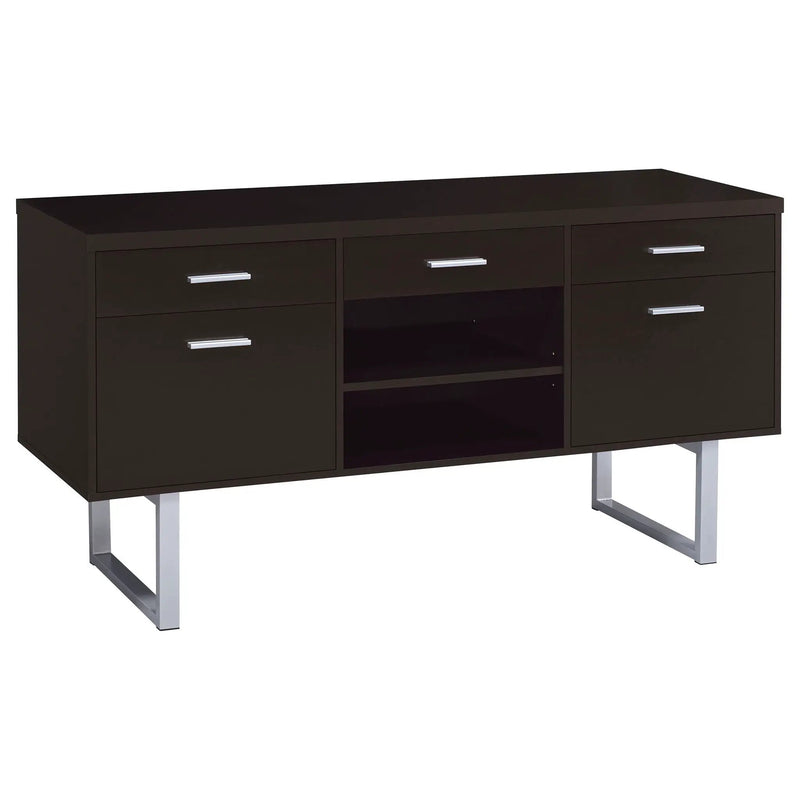 Lawtey 5-drawer Home Office Storage Credenza Cappuccino by Unique Piece Furniture
