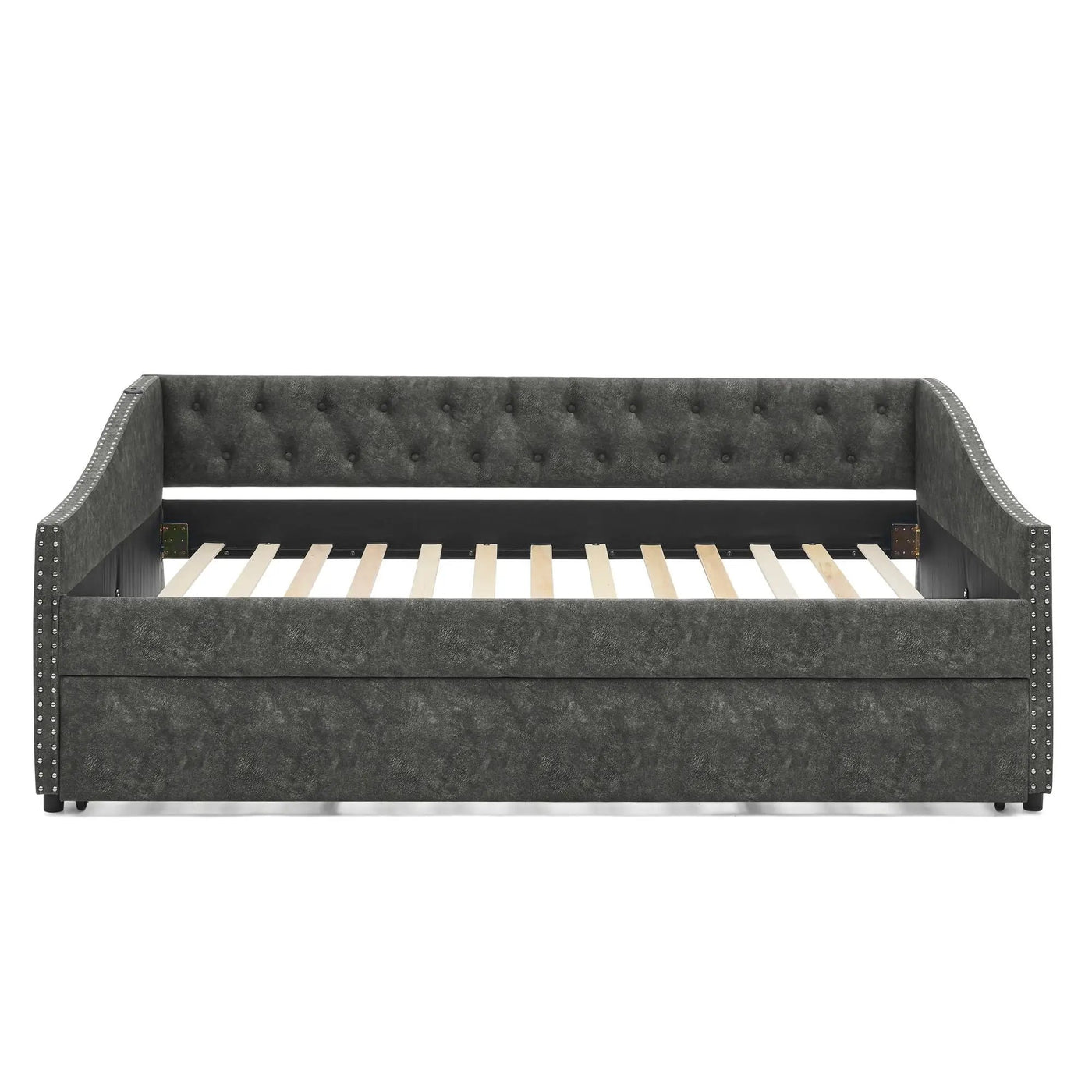 Upholstered Daybed With USB Charging & Pull Out Bed by HouseOfZazla