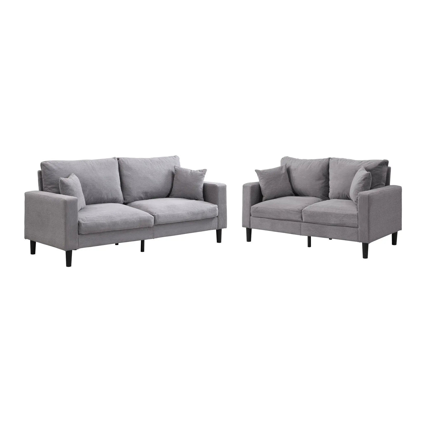 Modern Upholstered 2 Piece Sofa Set With 3 Seater And 2 Seater by HouseOfZazla