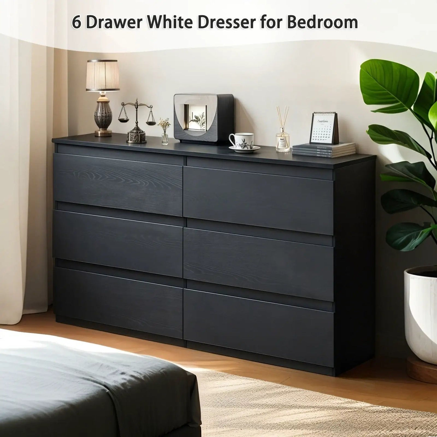 6 Drawer Dresser With Spacious Countertop And Concealed Handles by HouseOfZazla