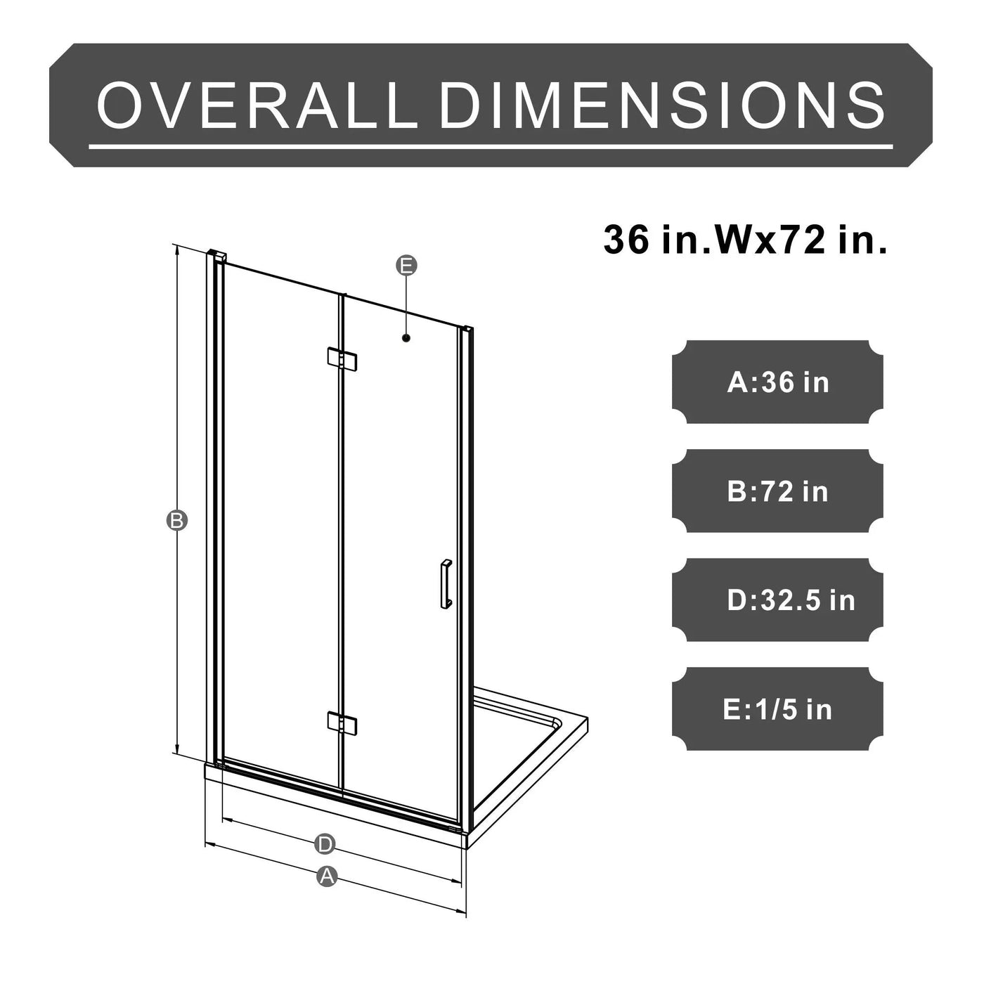 Goodyo - Frameless Glass Shower Door Bifold by HouseOfZazla