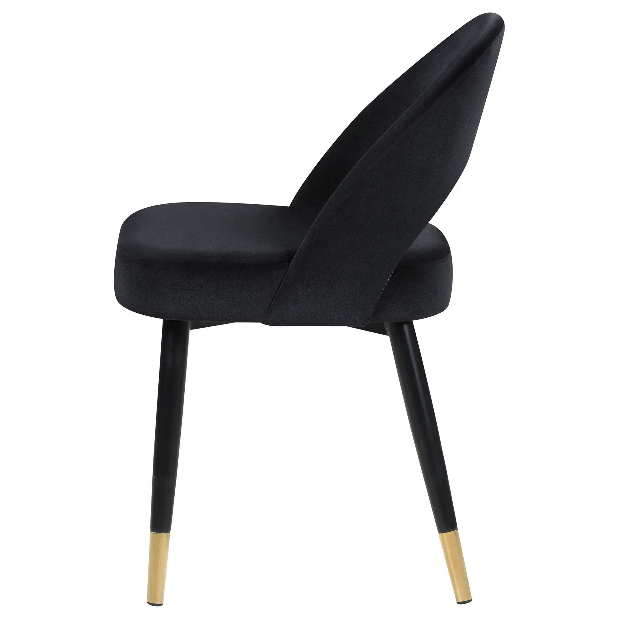 Lindsey Upholstered Dining Side Chair Black (Set of 2) by Unique Piece Furniture