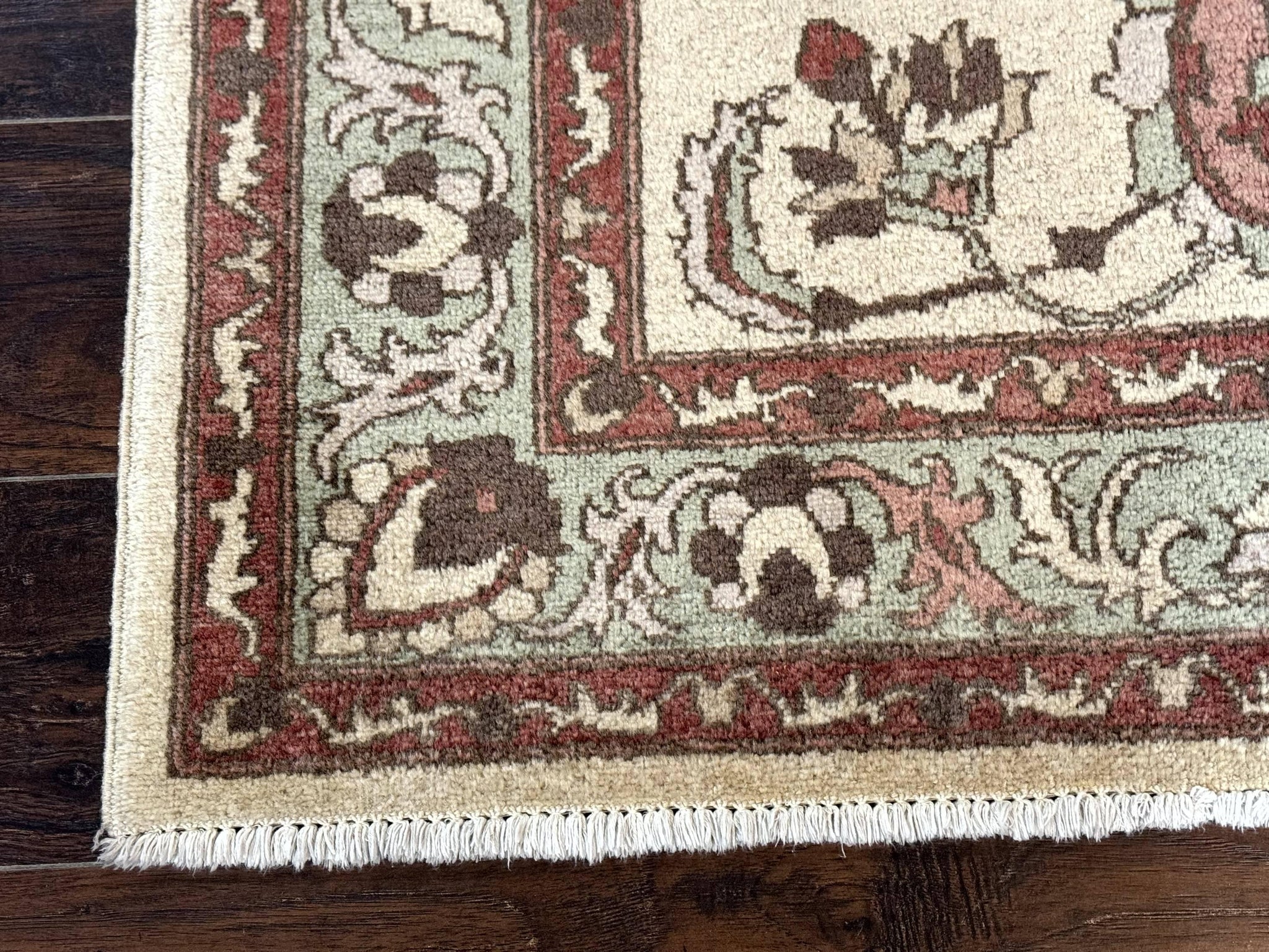 Indo Mahal Rug 4 x 5.6, Indian Handmade Wool Area Rug by Jewel Rugs