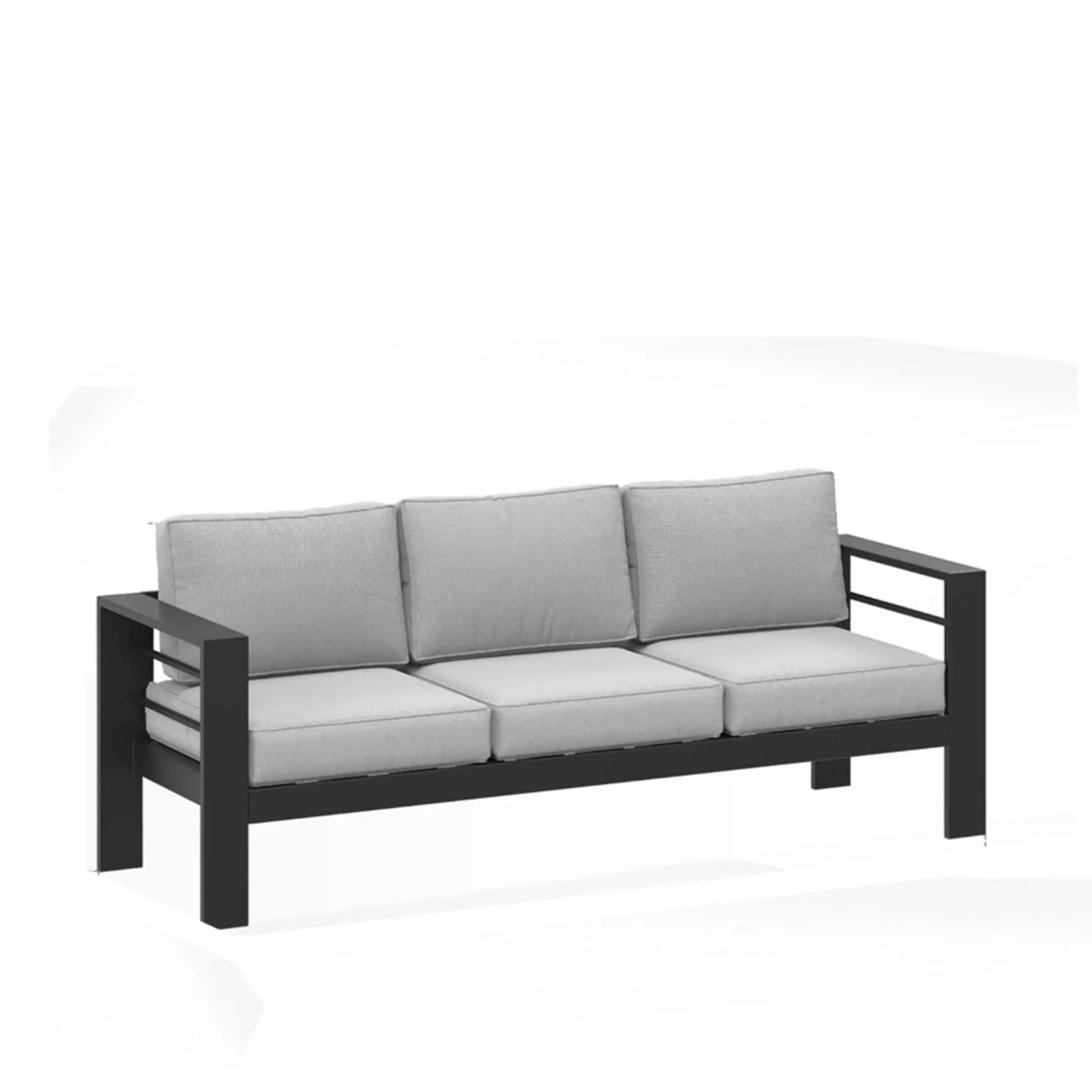 All-Weather Patio Sofa With Cushions, 3 Seat Outdoor Couch by HouseOfZazla