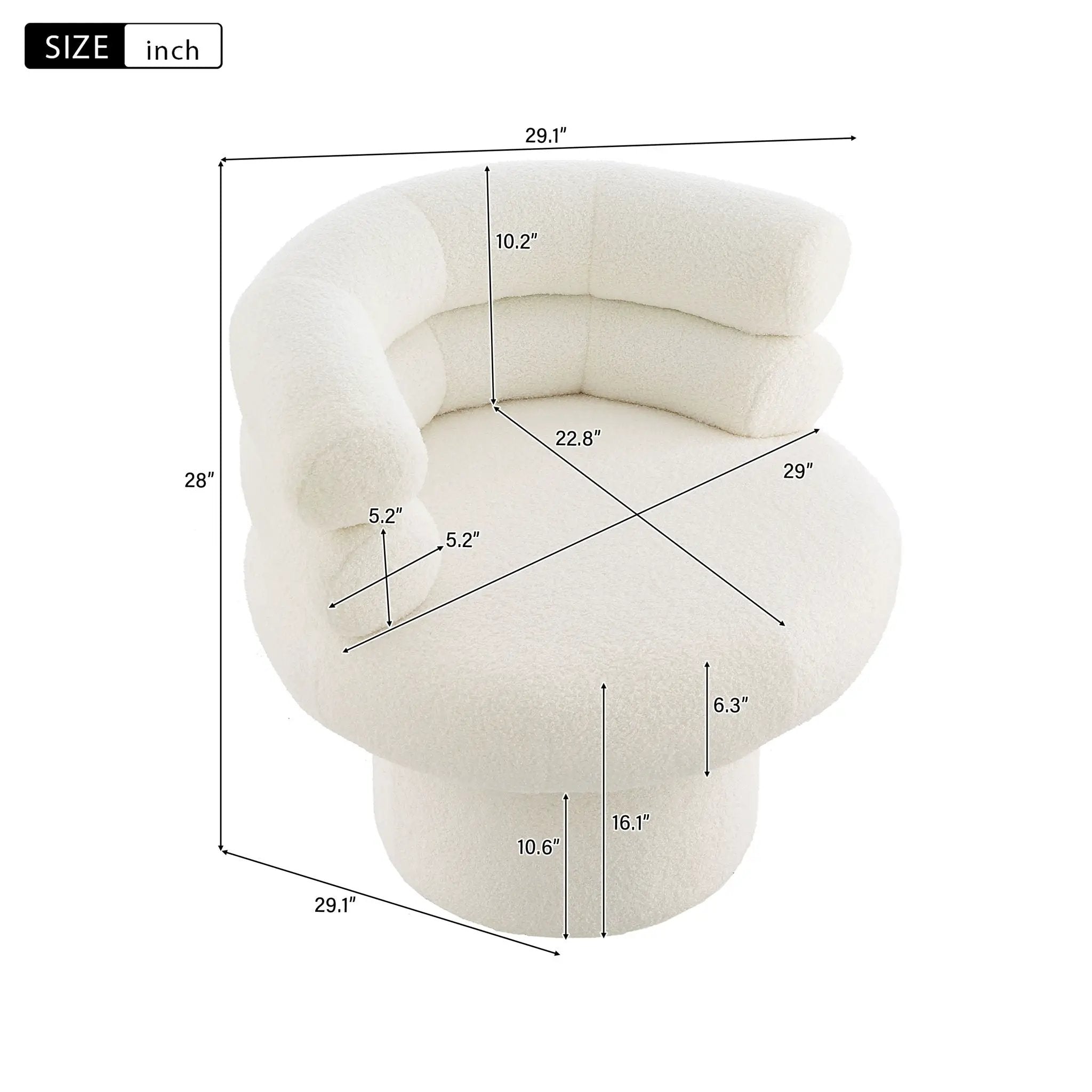 Round Swivel Accent Chair For Living Room by HouseOfZazla