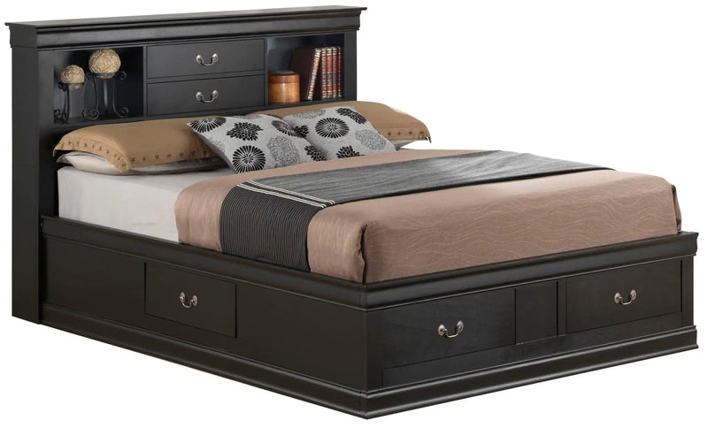 Traditional Style Bookcase Storage Bed by Unique Piece Furniture