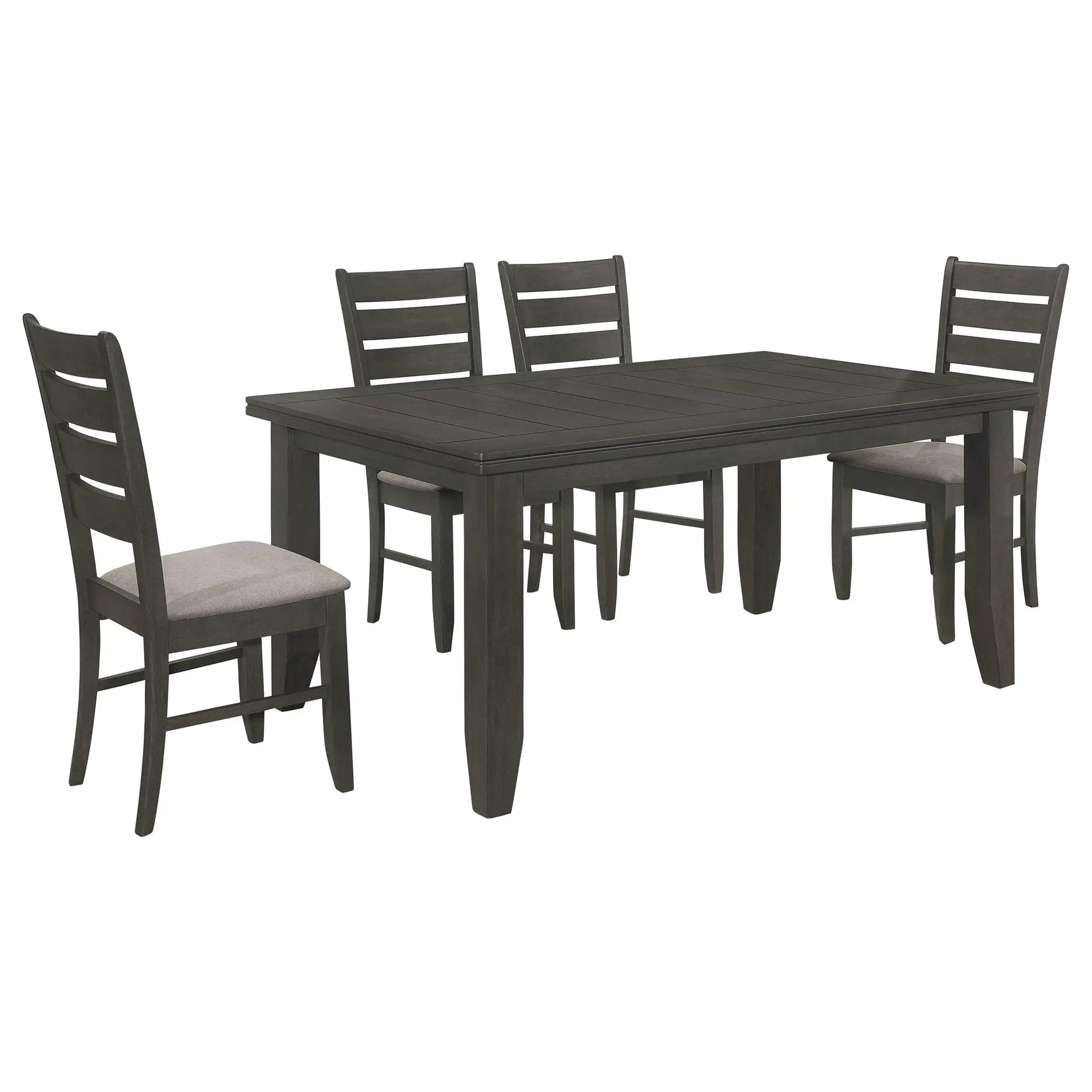 Dalila 5-piece Rectangular Dining Table Set Dark Grey by Unique Piece Furniture