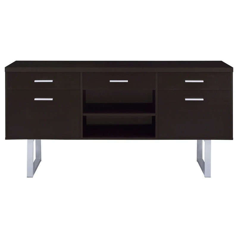 Lawtey 5-drawer Home Office Storage Credenza Cappuccino by Unique Piece Furniture