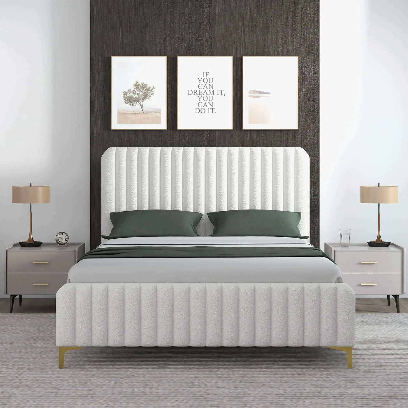 Valery - Upholstered Platform Bed by HouseOfZazla