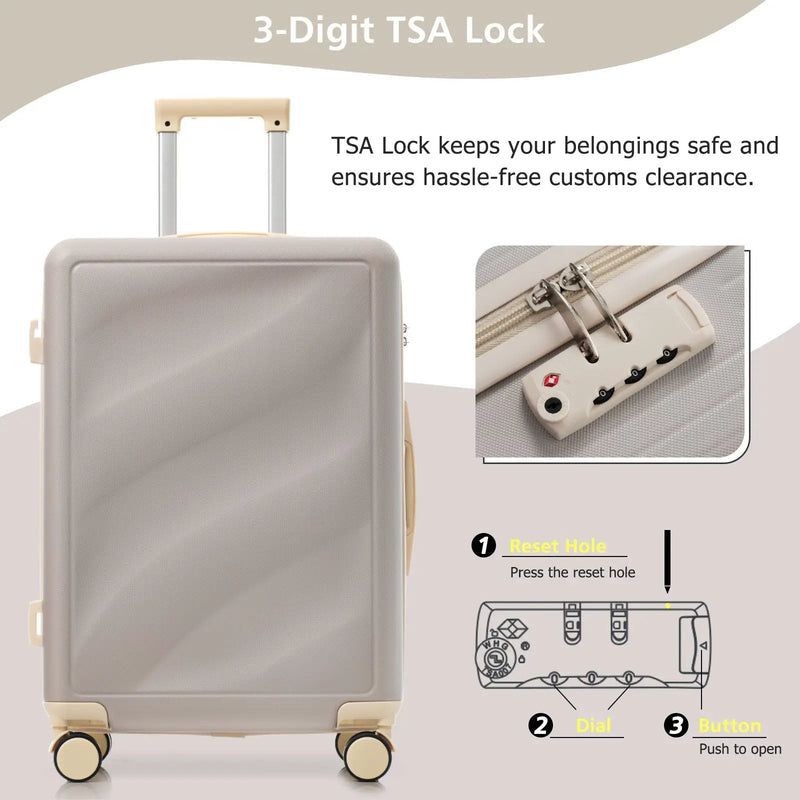 3 Piece Lightweight ABS Luggage Set by HouseOfZazla