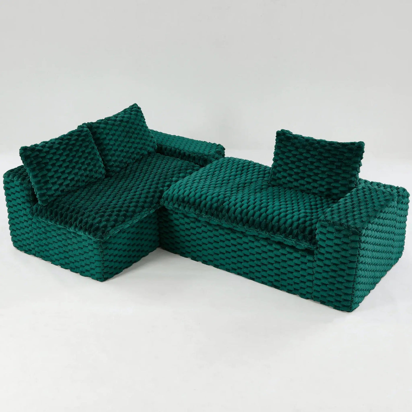Modular Sofa, Convertible Twin Seat With Chaise Lounge by HouseOfZazla