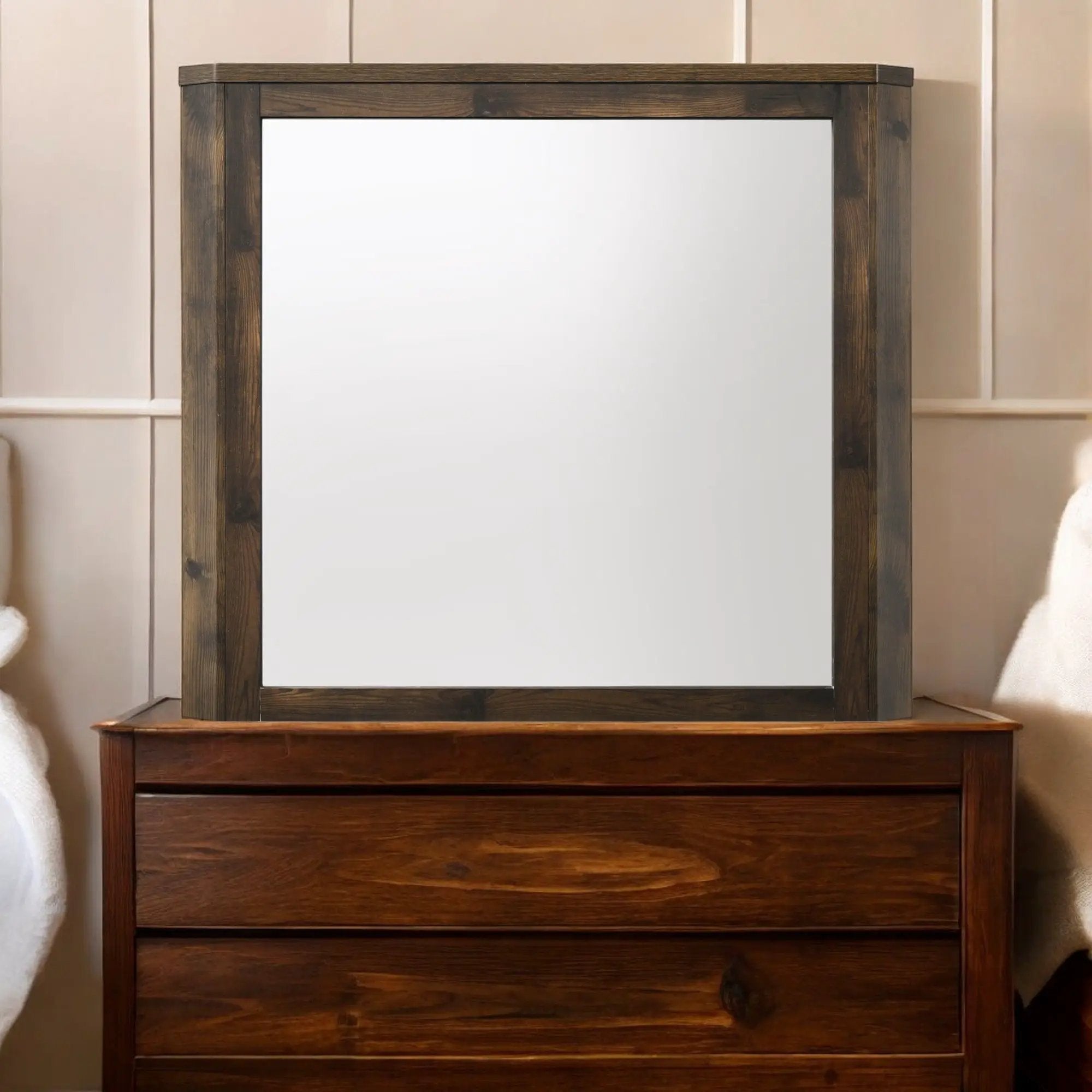 Elettra - Rustic Mirror - Walnut by Unique Piece Furniture