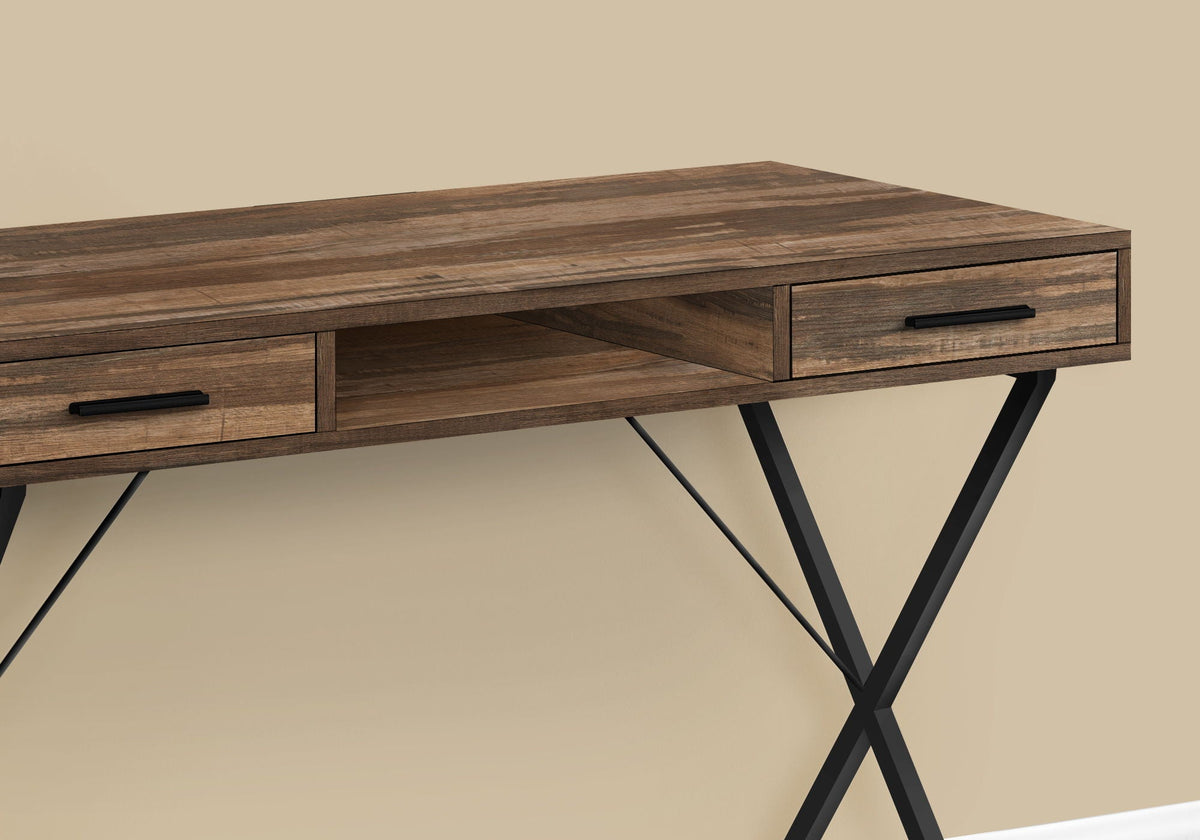 Contemporary Computer Desk with Storage Drawers - Metal & Wood, photo 7 of 20