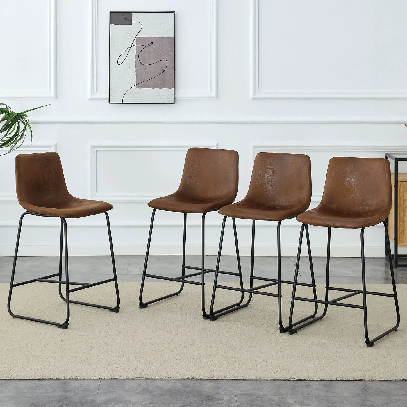 Retro Bar Chairs, Comfortable Stools (Set of 2) by Unique Piece Furniture