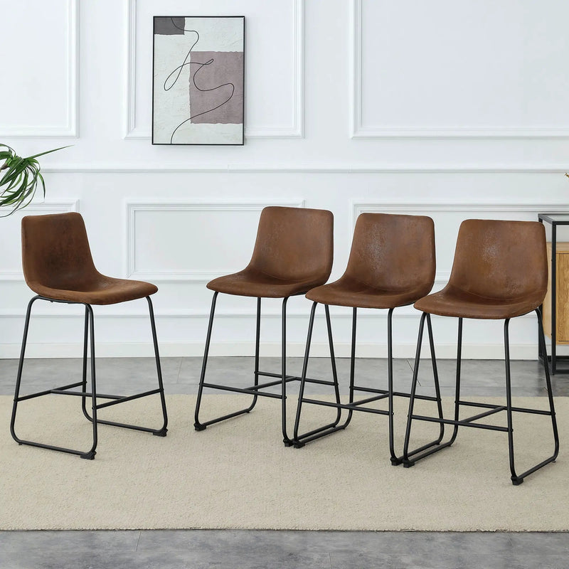 Retro Bar Chairs, Comfortable Stools (Set of 2) by HouseOfZazla
