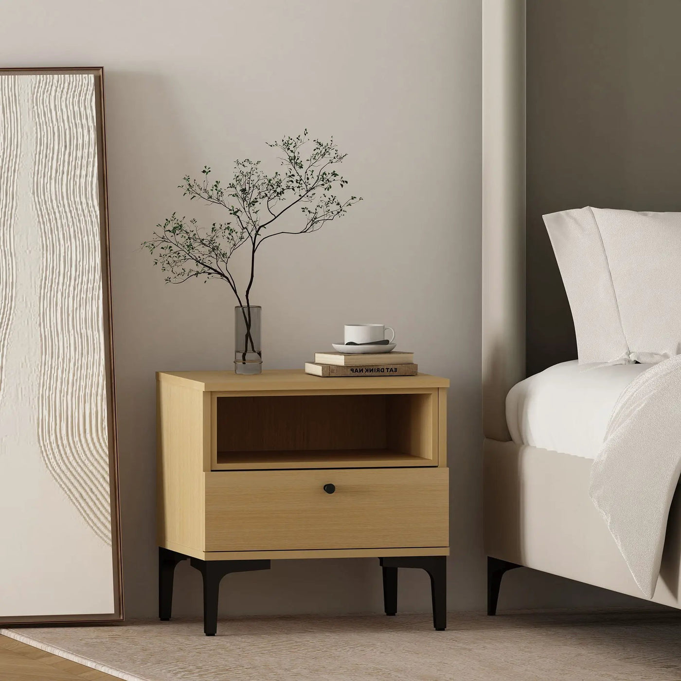 Amara - Nightstand With 1 Drawer by HouseOfZazla