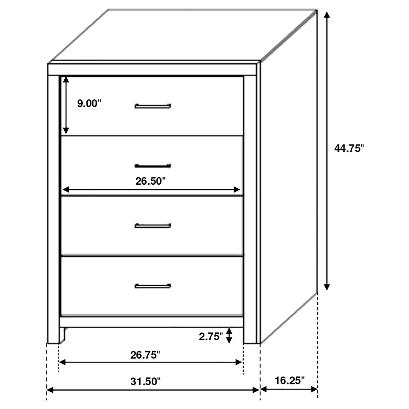 Geary - 4 Drawer Chest by HouseOfZazla