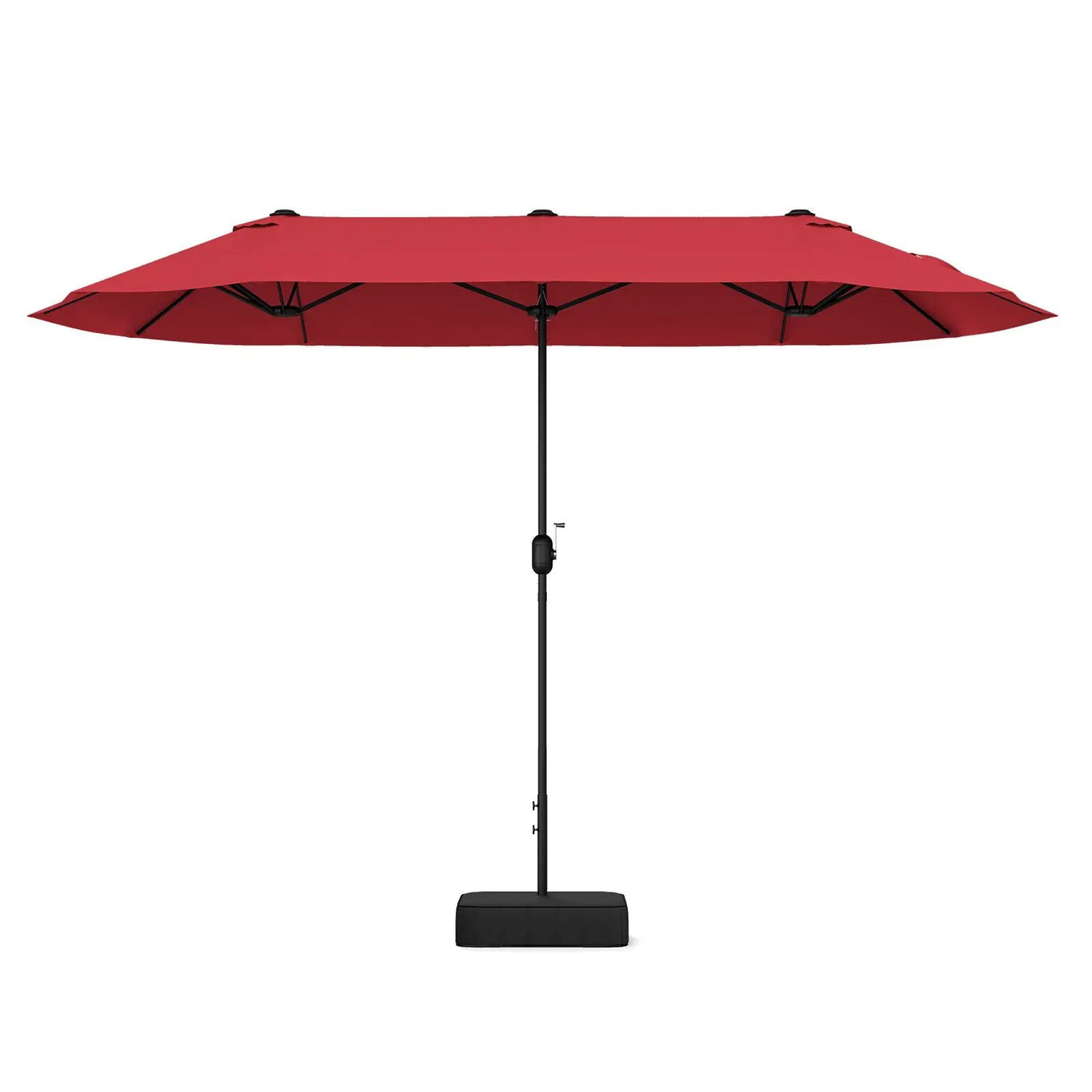 13FT Double-sided Patio Twin Table Umbrella with Crank Handle-Tan by DirectDeals