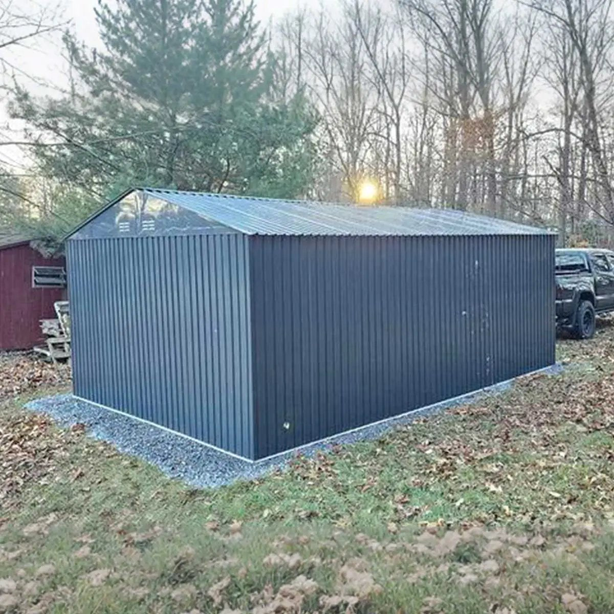 13'x20' Plus Upgraded Metal Shed w/ Double Front Doors & Side Entry Door by Chery Industrial