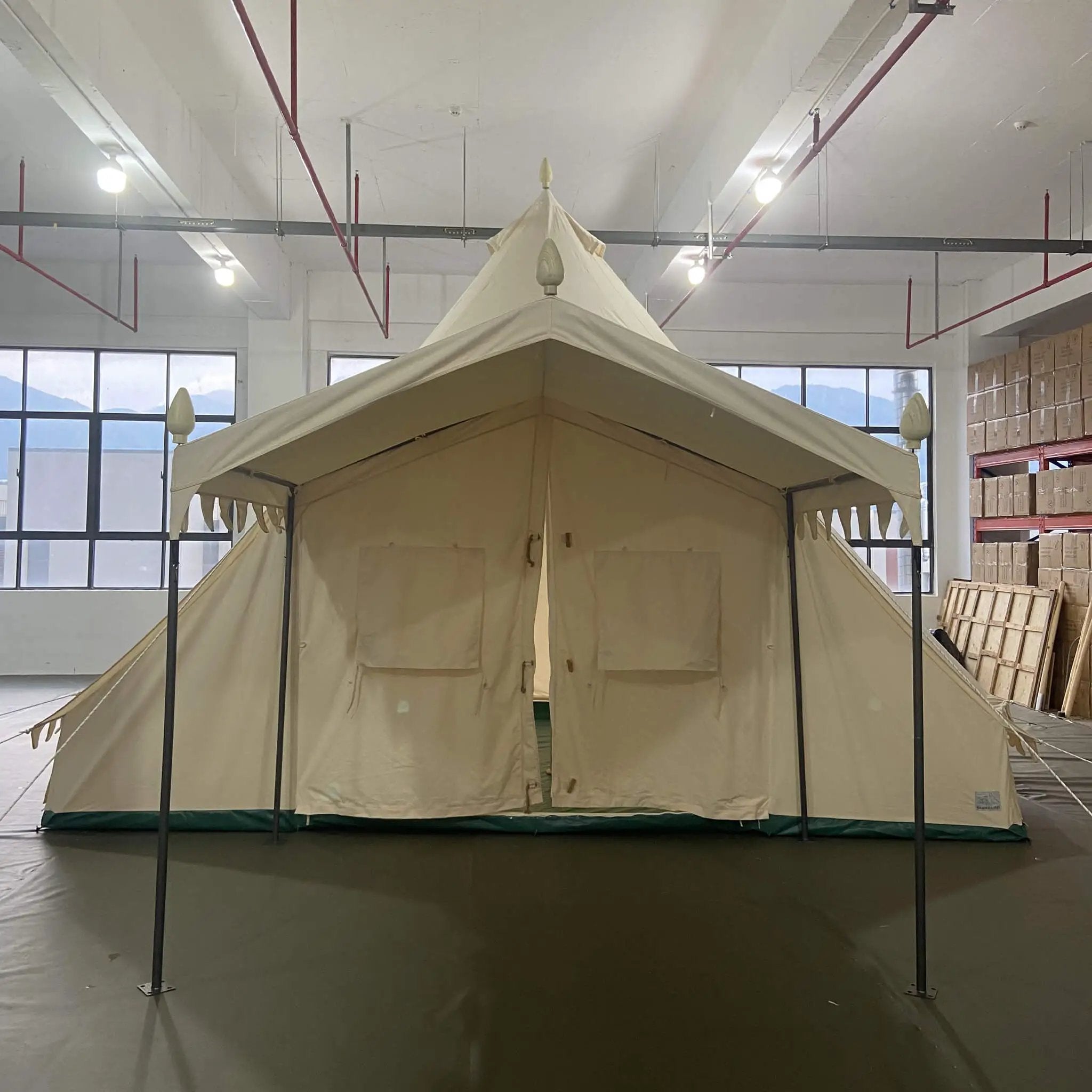 [13X19FT] Extra-Large Heavy-Duty Outdoor Four Seasons Glamping Canvas Bell Yurt Tent (SAK45688) by SAKSBY WHOLESALE