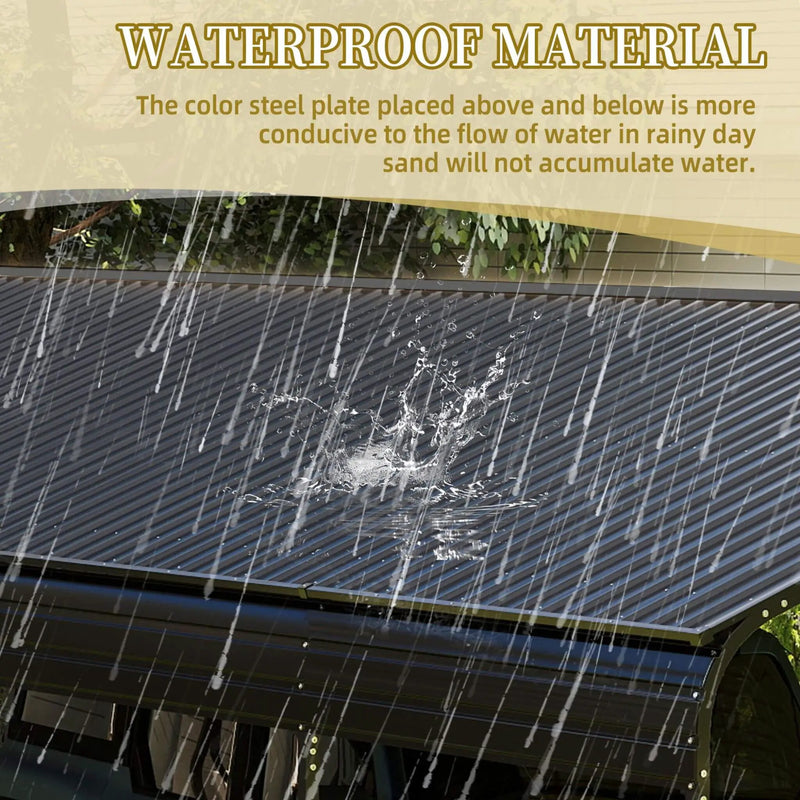 [13X26FT] Alora Heavy-Duty Weather-Resistant Outdoor Carport With Protective Film (SAK82451) by SAKSBY WHOLESALE