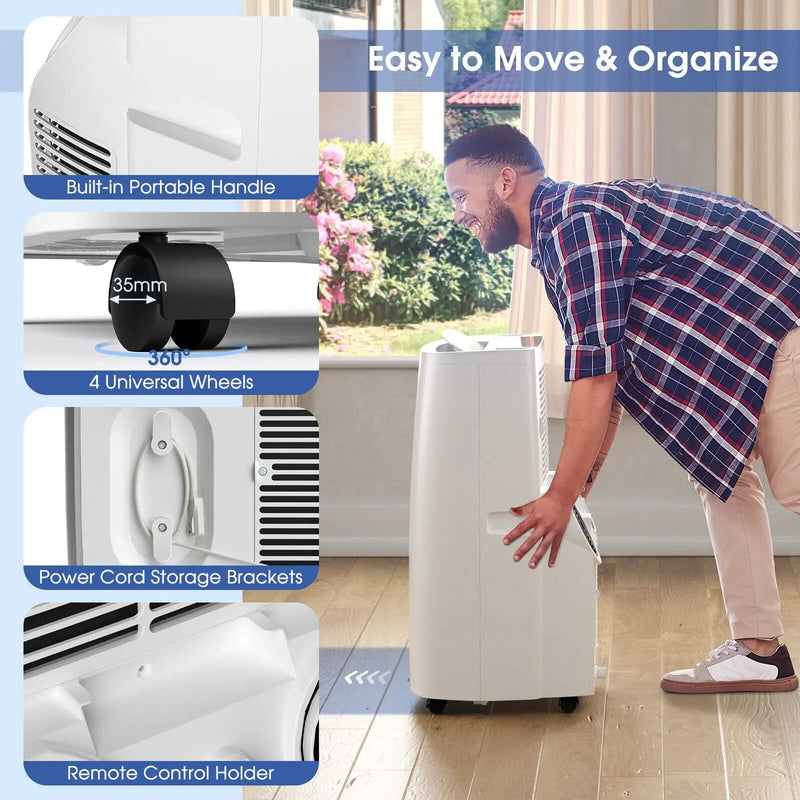 14000 BTU(Ashrae) Portable Air Conditioner with Remote Control by DirectDeals