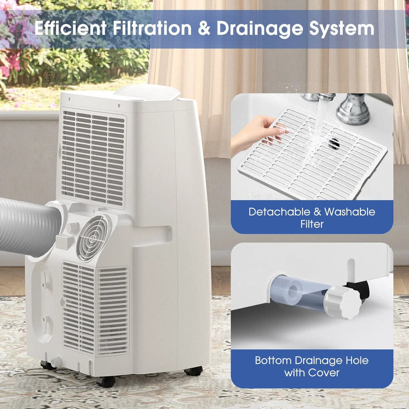 14000 BTU(Ashrae) Portable Air Conditioner with Remote Control by DirectDeals