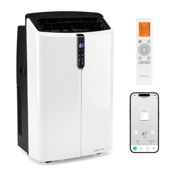 14000 BTU Smart Portable AC with APP Voice Control 47 dB for Rooms 750 Sq.Ft, photo 2 of 8
