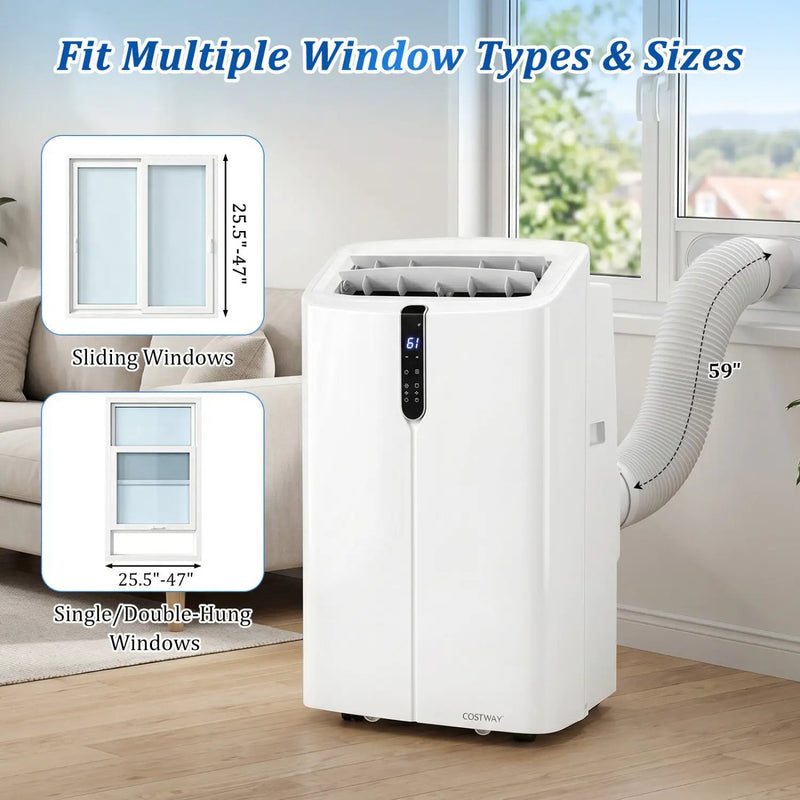 14000 BTU Smart Portable Air Conditioner with App & Voice Control by DirectDeals