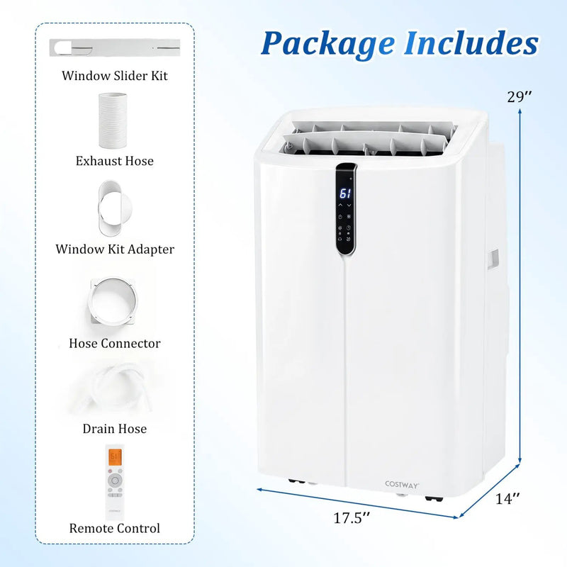 14000 BTU Smart Portable Air Conditioner with App & Voice Control by DirectDeals