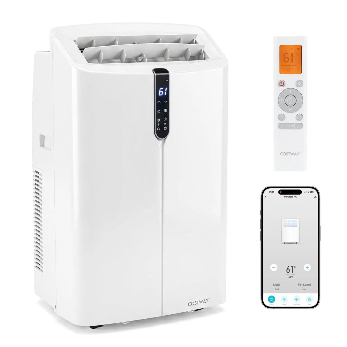 14000 BTU Smart Portable Air Conditioner with App & Voice Control by DirectDeals