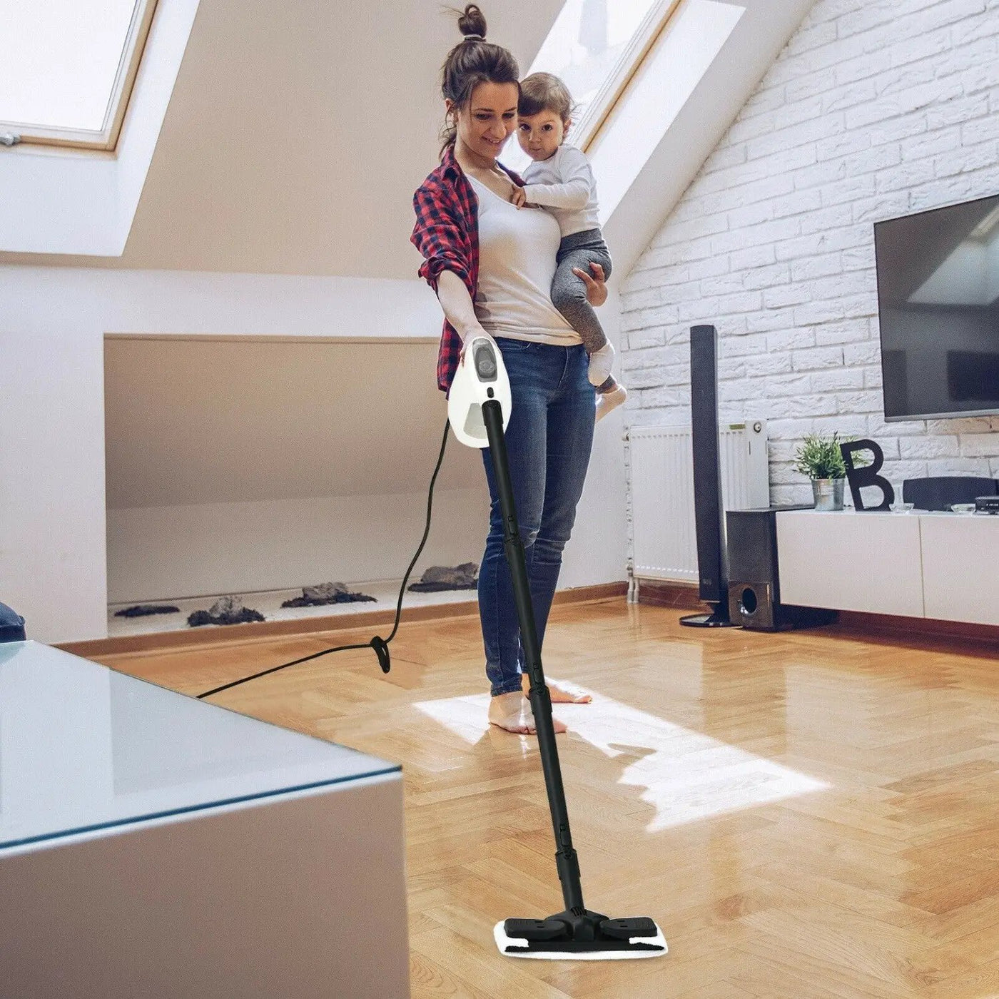 Handheld Steam Cleaner 1400W with 14-Piece Accessory Kit by DirectDeals