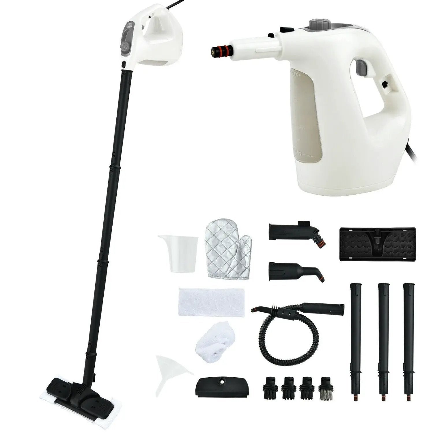 Handheld Steam Cleaner 1400W with 14-Piece Accessory Kit by DirectDeals