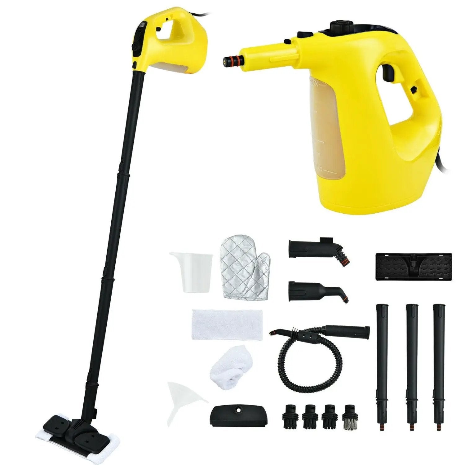 Handheld Steam Cleaner 1400W with 14-Piece Accessory Kit by DirectDeals
