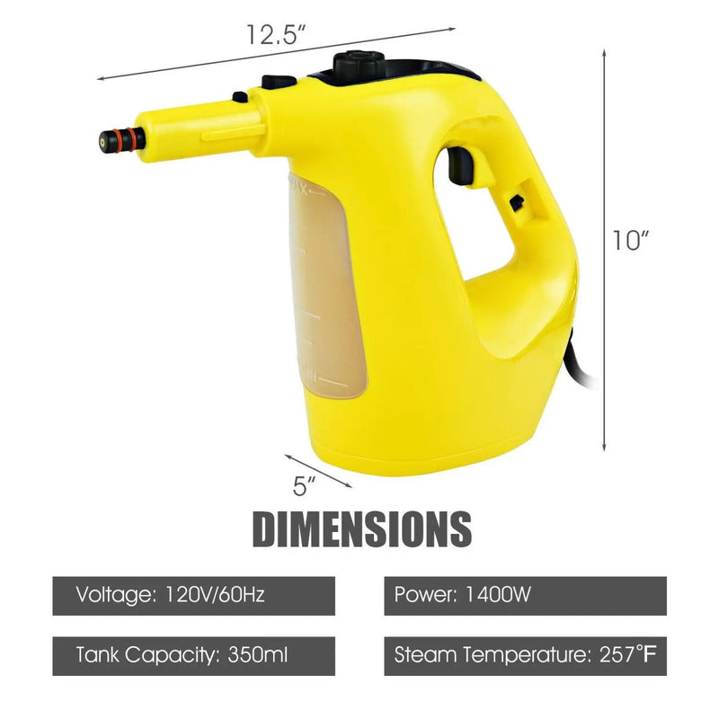 Handheld Steam Cleaner 1400W with 14-Piece Accessory Kit by DirectDeals