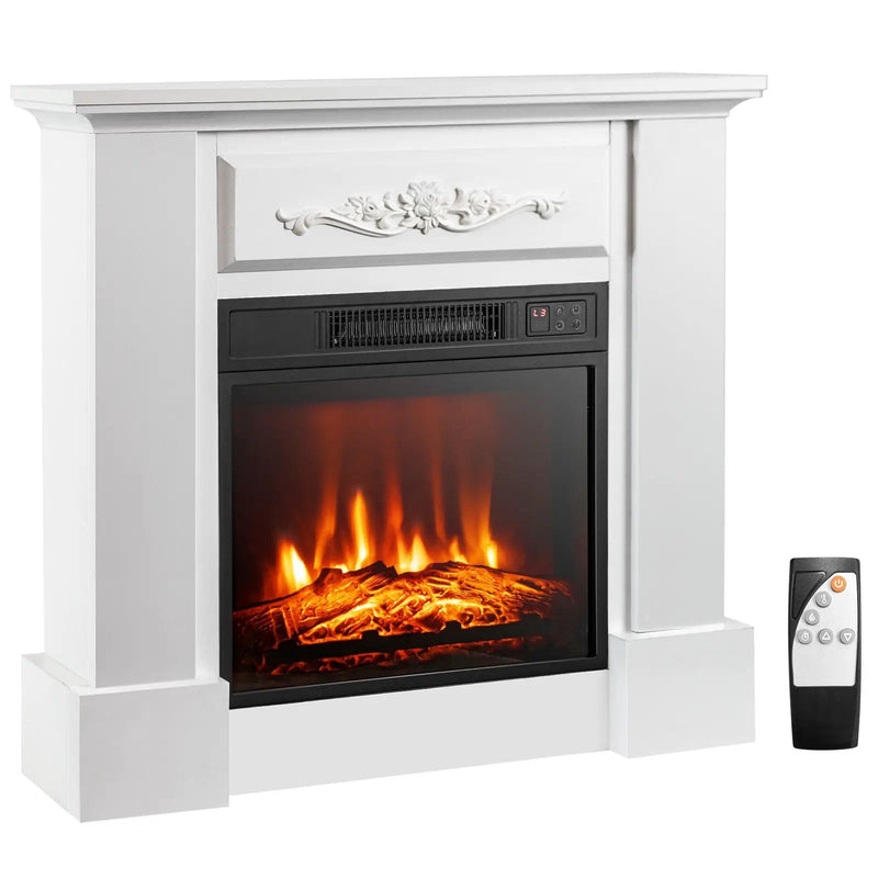 1400W TV Stand Electric Fireplace Mantel with Remote Control by DirectDeals