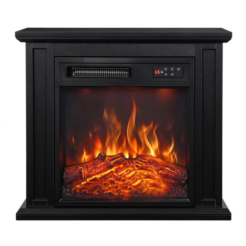 1400W Electric Fireplace TV Stand with Mantel, 26" Freestanding Fireplace Featuring Adjustable Flame, Timer Function & Handy Remote Control, photo 7 of 8